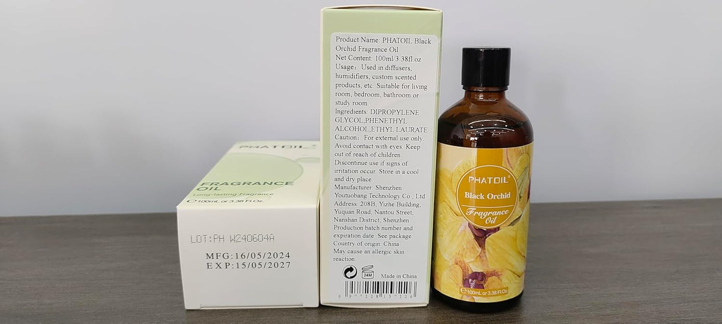 PHATOIL 3.38 FL.OZ Coconut & Vanilla Fragrance Oils for Aromatherapy, Essential Oils for Diffusers for Home, Perfect for Diffuser, Yoga, DIY Candle and Soap Making - 100ml