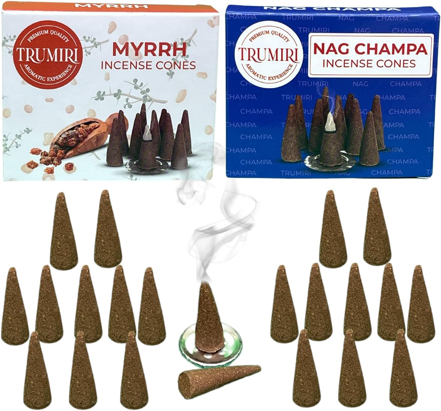 Incense Cones Combo Pack - 10 Cedar 10 Pine Scented Cones