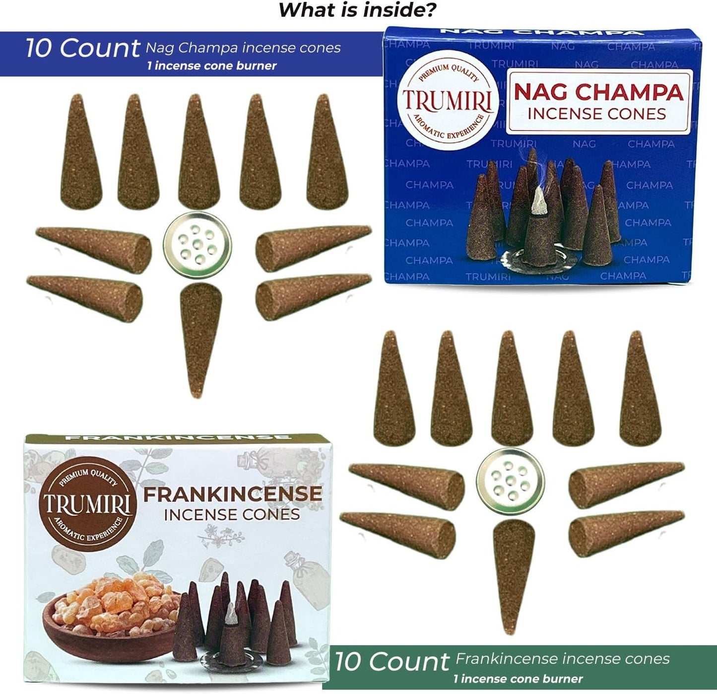Incense Cones Combo Pack - 10 Cedar 10 Pine Scented Cones