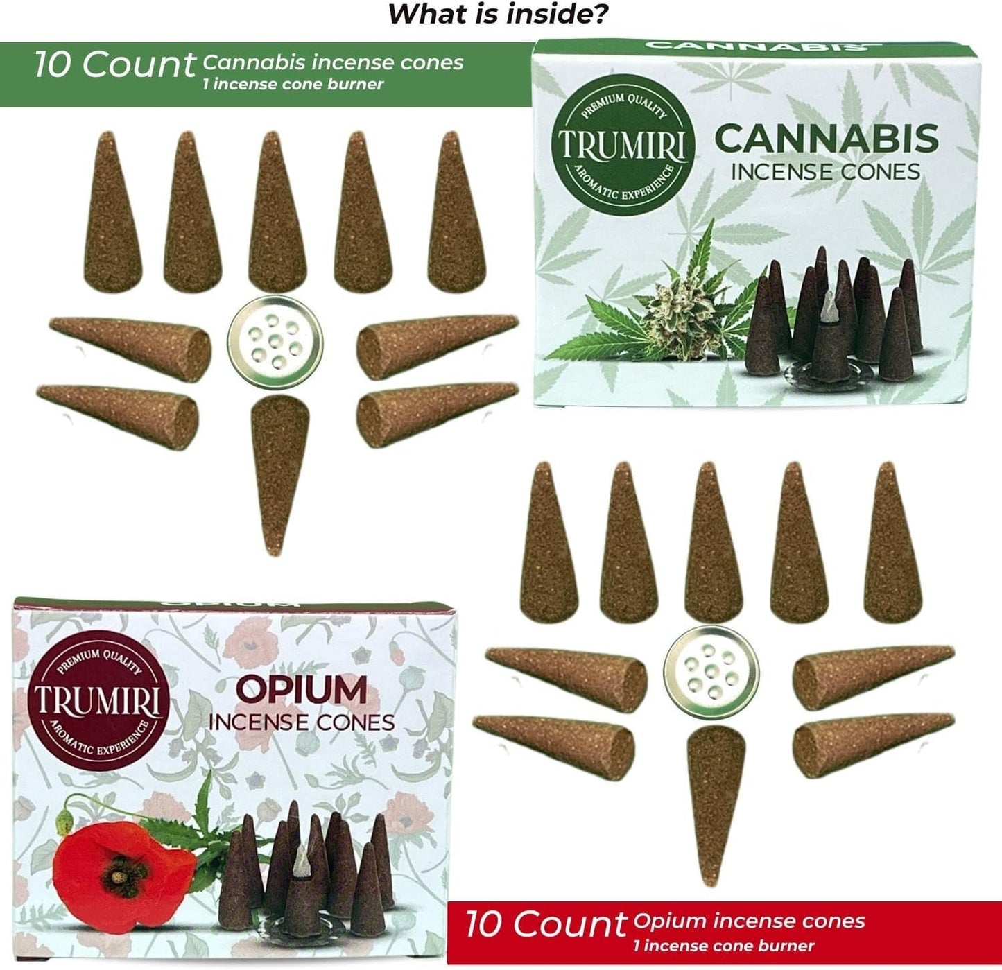 Incense Cones Combo Pack - 10 Cedar 10 Pine Scented Cones