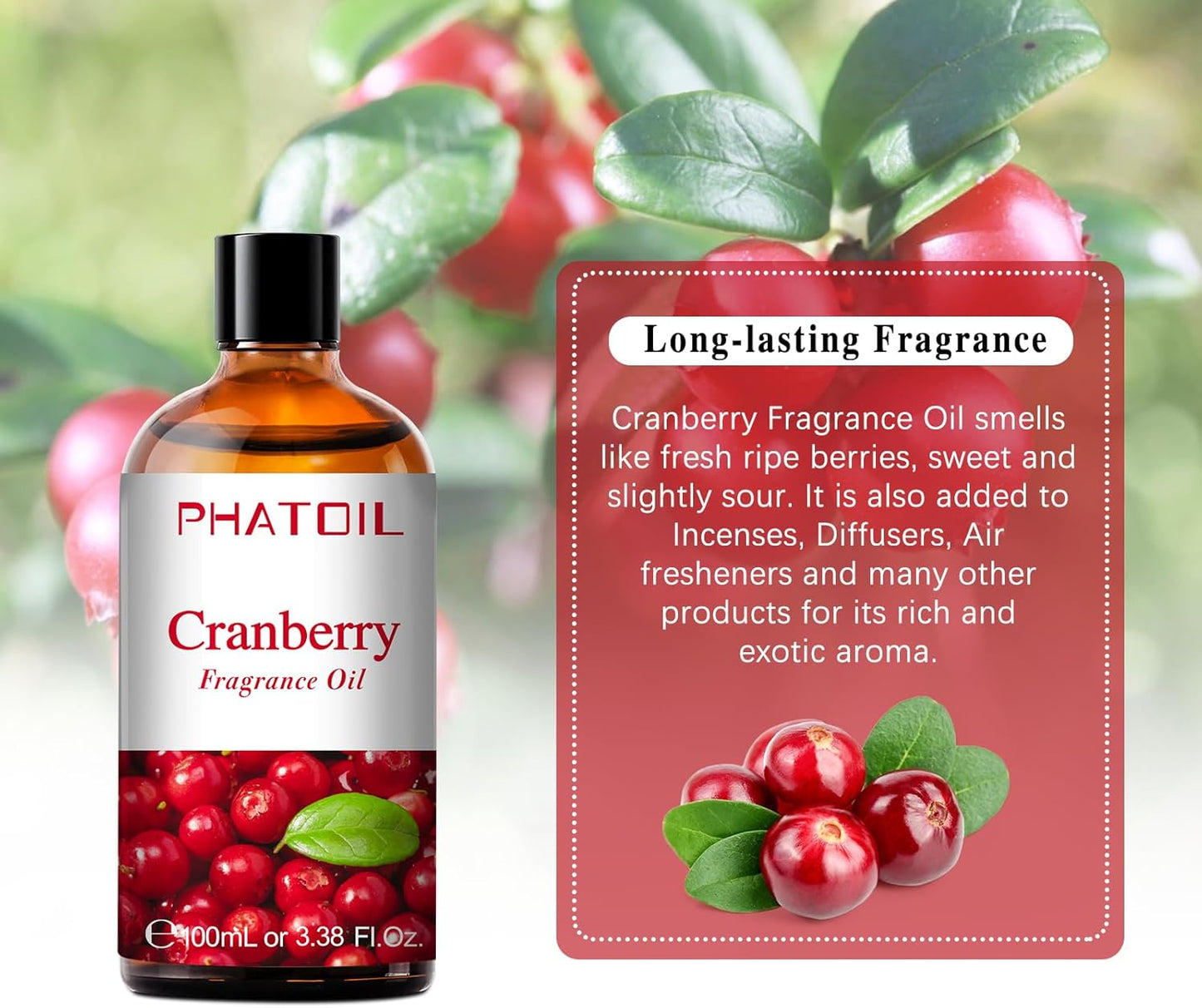 PHATOIL 3.38 FL.OZ Coconut & Vanilla Fragrance Oils for Aromatherapy, Essential Oils for Diffusers for Home, Perfect for Diffuser, Yoga, DIY Candle and Soap Making - 100ml