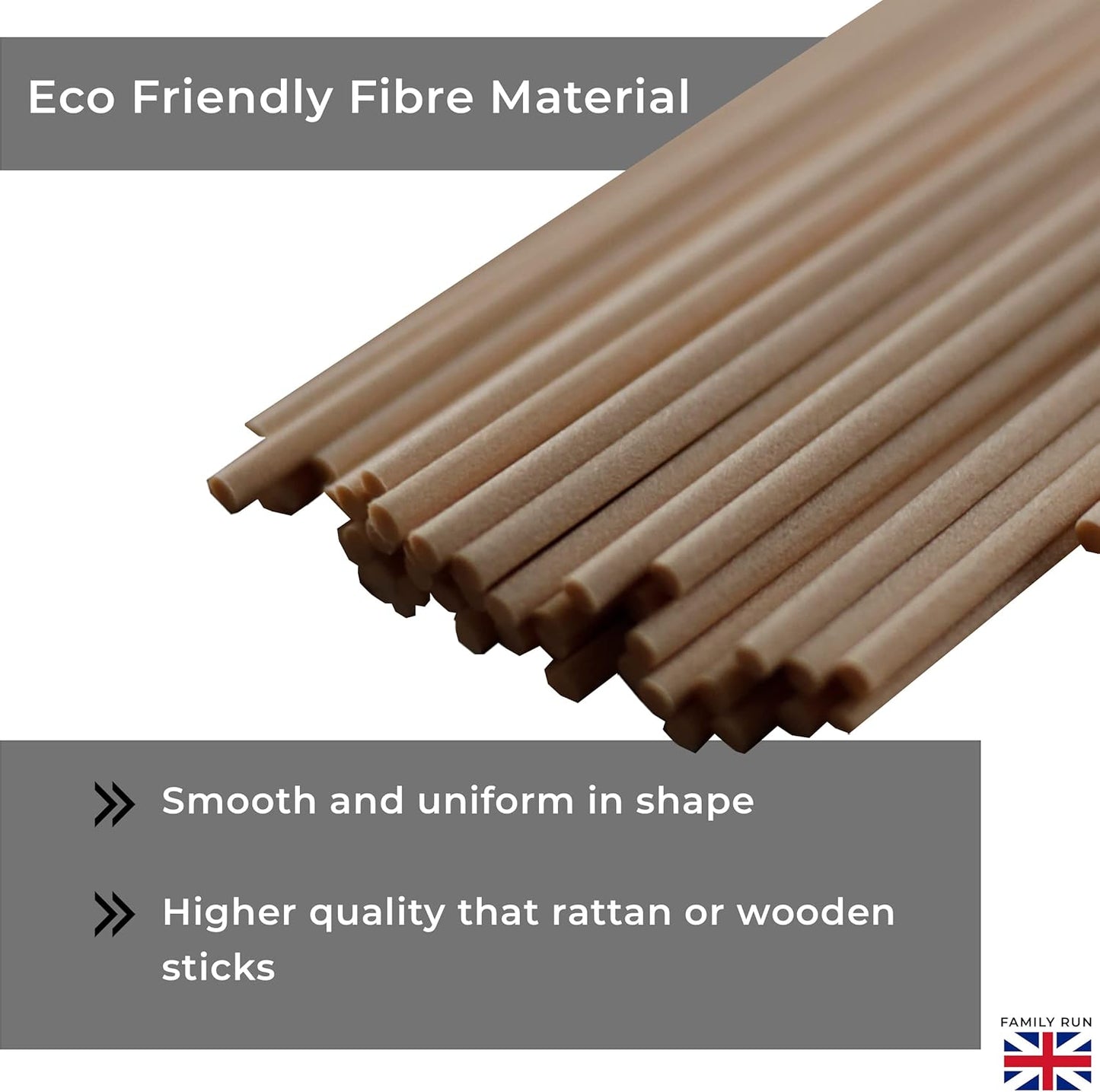 Ziffs Home® 120pcs Black Fibre Reed Diffuser Sticks - 20cm/7.87in x 4mm/0.16in - Thick Diffuser Reeds Sticks - Diffuser Sticks for Diffuser Oils Fragrance Refill - Fibre Reeds for Diffusers
