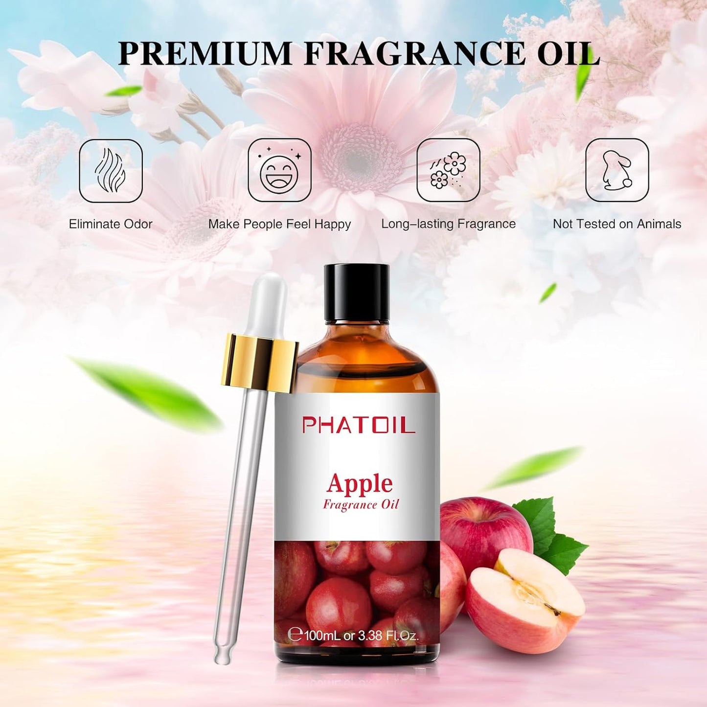 PHATOIL 3.38 FL.OZ Coconut & Vanilla Fragrance Oils for Aromatherapy, Essential Oils for Diffusers for Home, Perfect for Diffuser, Yoga, DIY Candle and Soap Making - 100ml