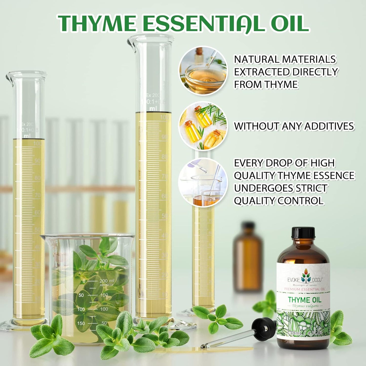 EVOKE OCCU 4 Fl Oz Vanilla Essential Oil, Pure Vanilla Oil for Diffuser, Skin, Humidifier and Relaxation - 118ML