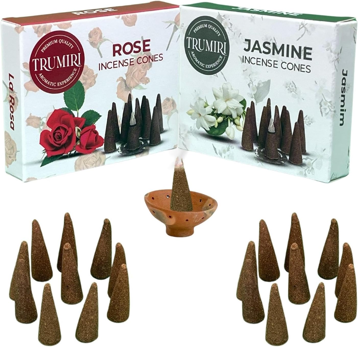 Incense Cones Combo Pack - 10 Cedar 10 Pine Scented Cones