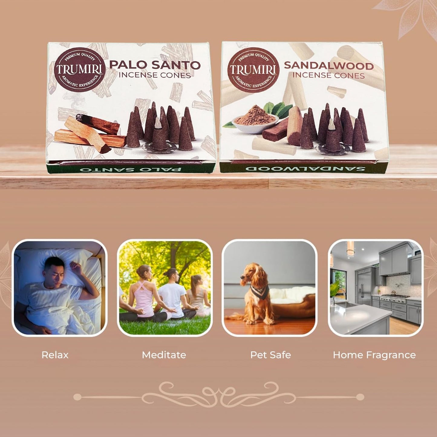 Incense Cones Combo Pack - 10 Cedar 10 Pine Scented Cones
