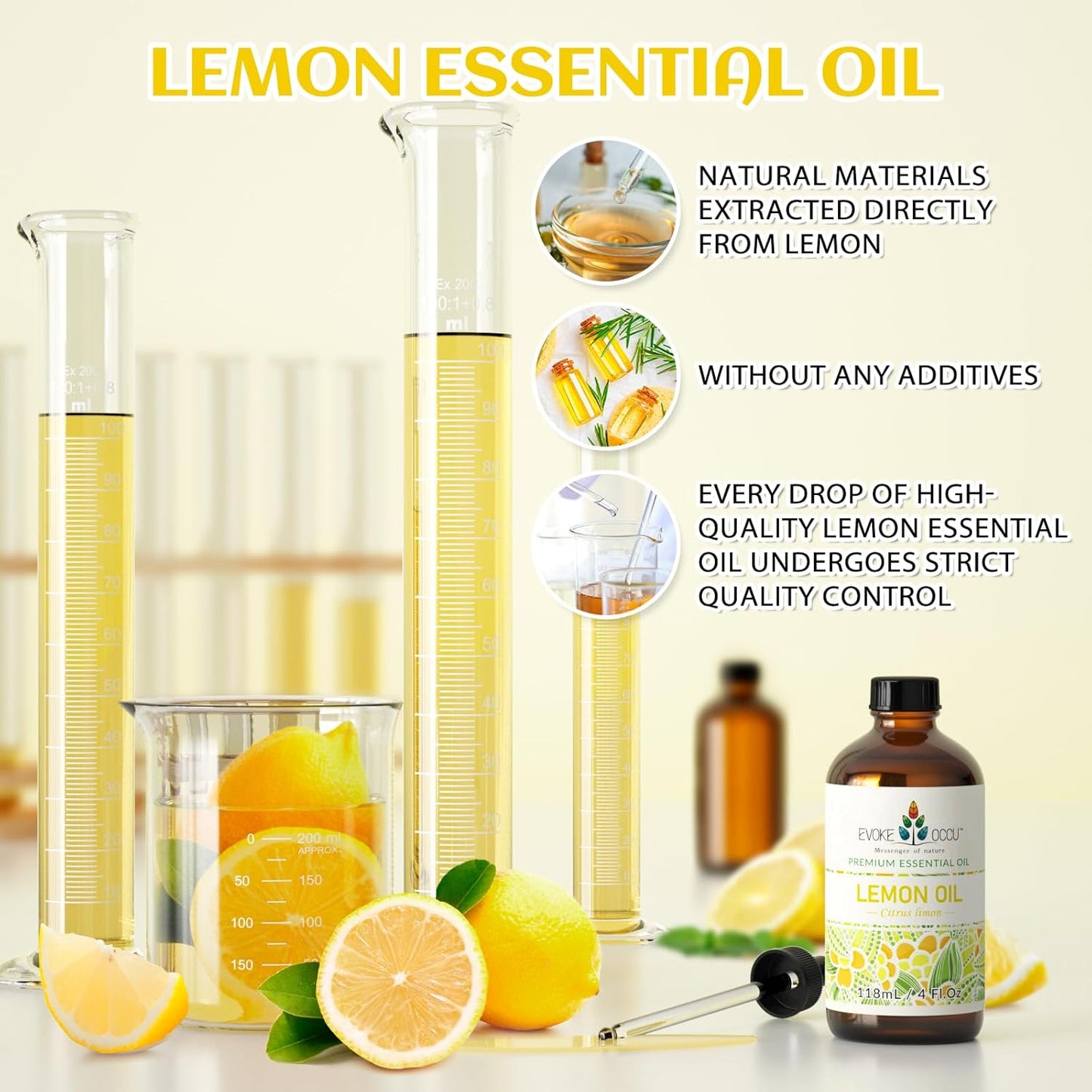 EVOKE OCCU 4 Fl Oz Vanilla Essential Oil, Pure Vanilla Oil for Diffuser, Skin, Humidifier and Relaxation - 118ML