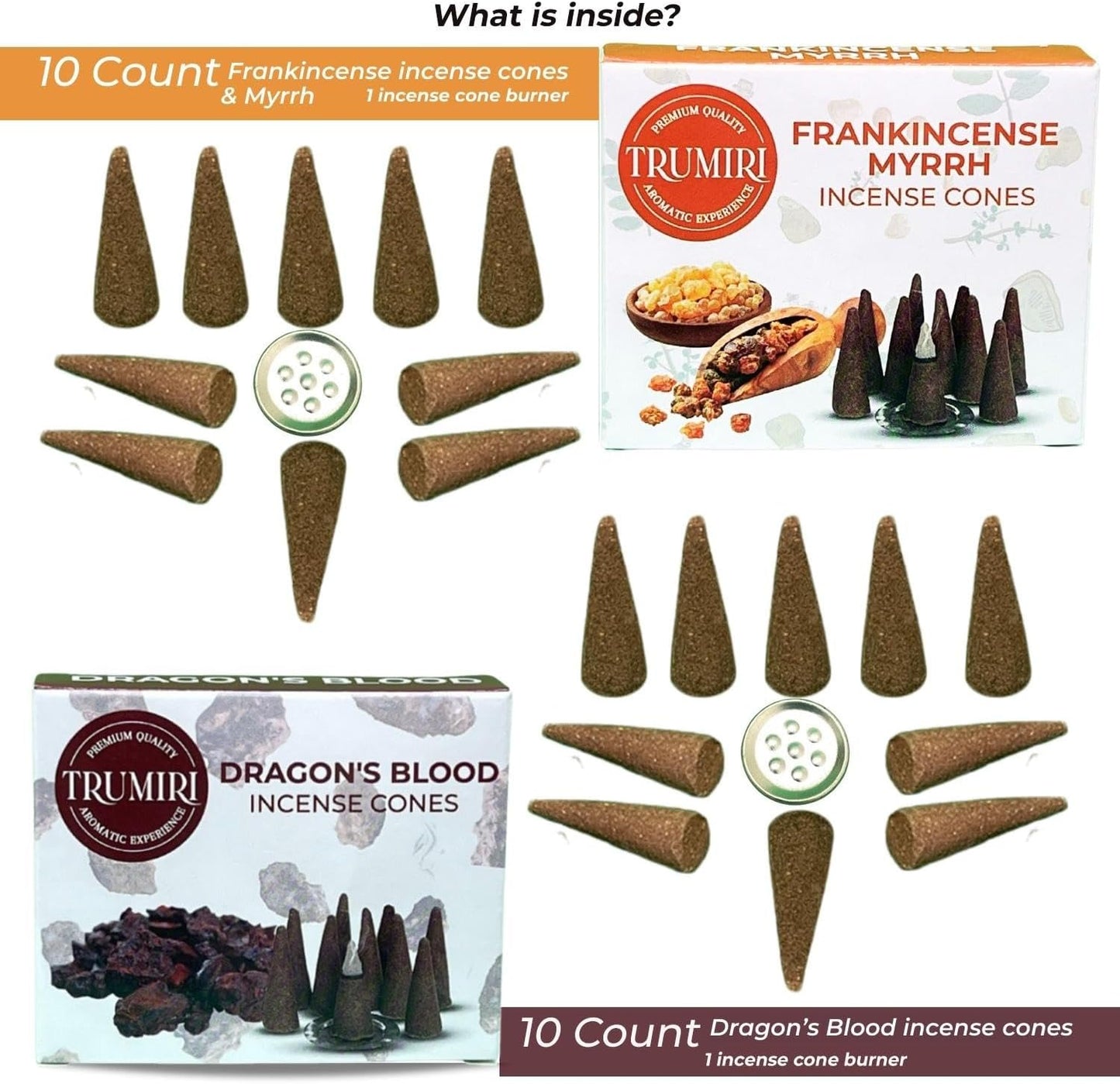 Incense Cones Combo Pack - 10 Cedar 10 Pine Scented Cones