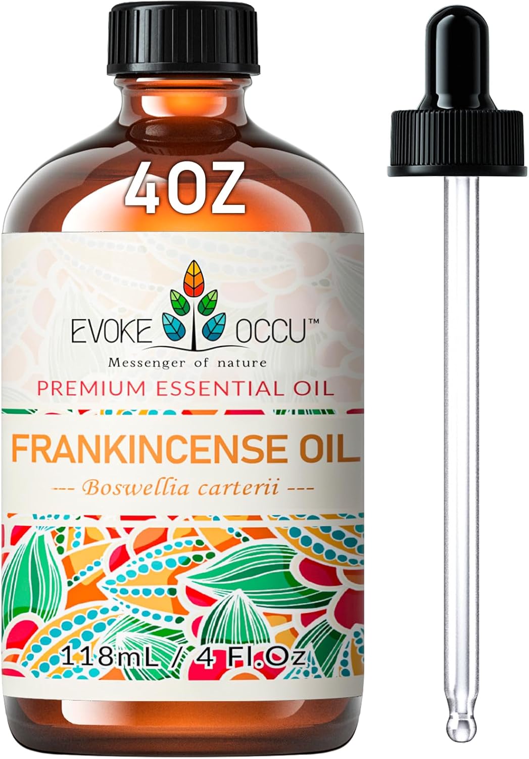 EVOKE OCCU 4 Fl Oz Vanilla Essential Oil, Pure Vanilla Oil for Diffuser, Skin, Humidifier and Relaxation - 118ML