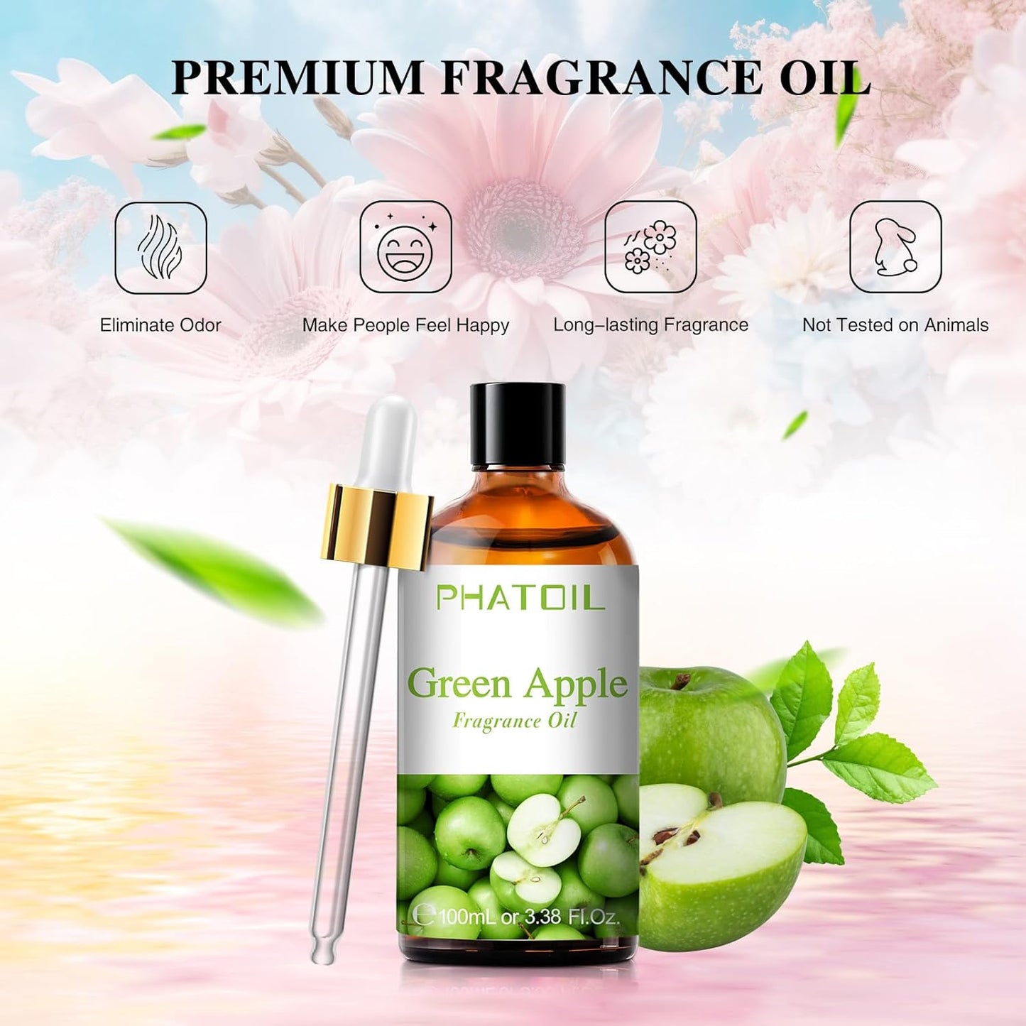 PHATOIL 3.38 FL.OZ Coconut & Vanilla Fragrance Oils for Aromatherapy, Essential Oils for Diffusers for Home, Perfect for Diffuser, Yoga, DIY Candle and Soap Making - 100ml