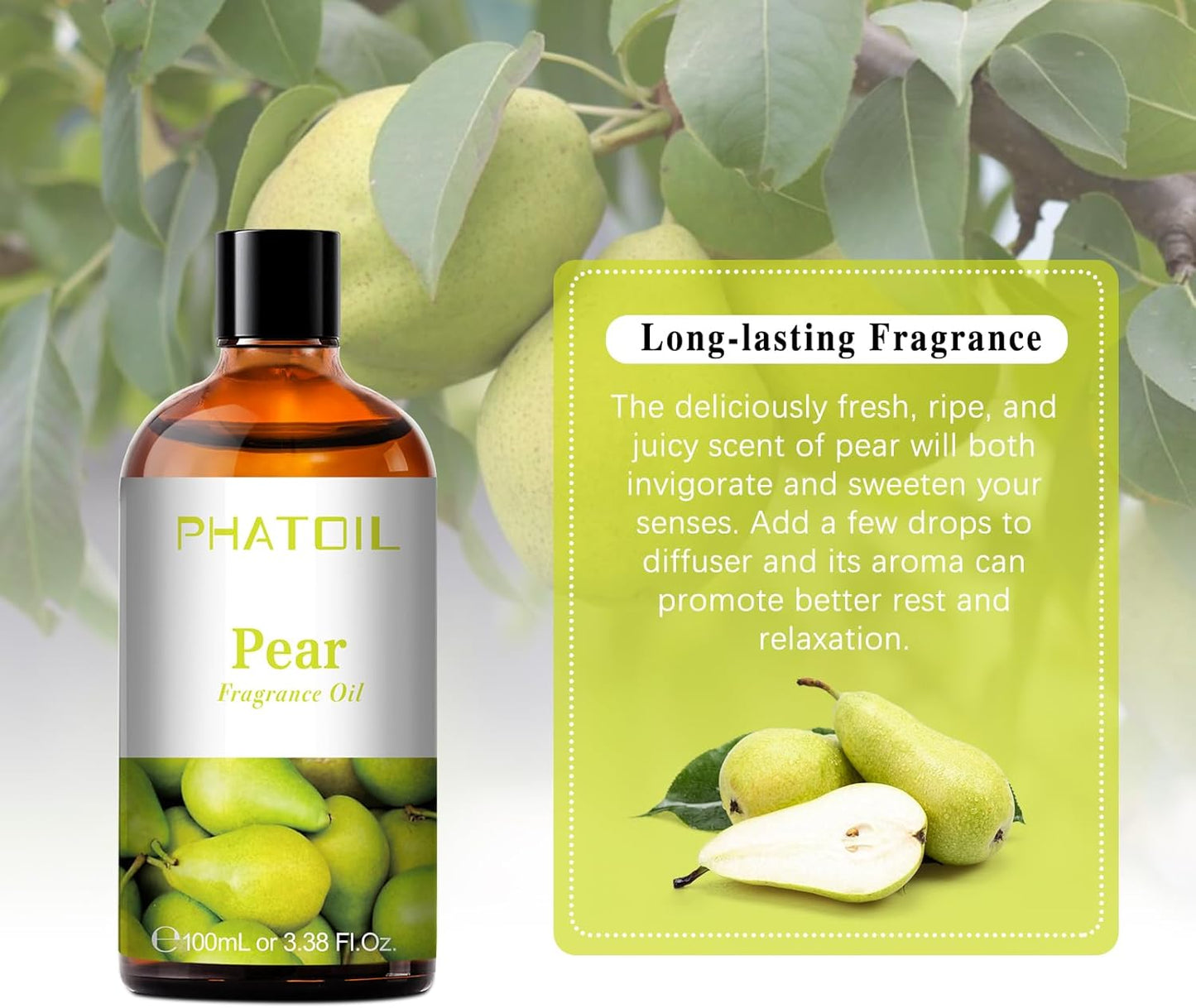 PHATOIL 3.38 FL.OZ Coconut & Vanilla Fragrance Oils for Aromatherapy, Essential Oils for Diffusers for Home, Perfect for Diffuser, Yoga, DIY Candle and Soap Making - 100ml