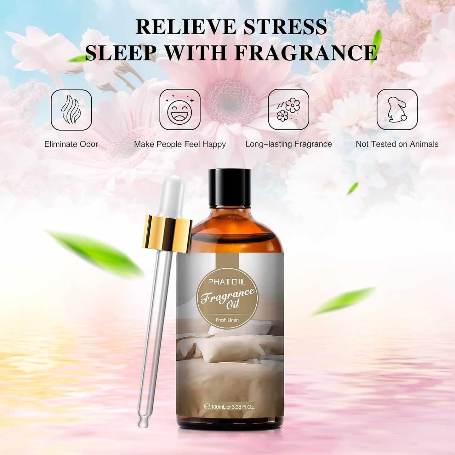 PHATOIL 3.38 FL.OZ Coconut & Vanilla Fragrance Oils for Aromatherapy, Essential Oils for Diffusers for Home, Perfect for Diffuser, Yoga, DIY Candle and Soap Making - 100ml