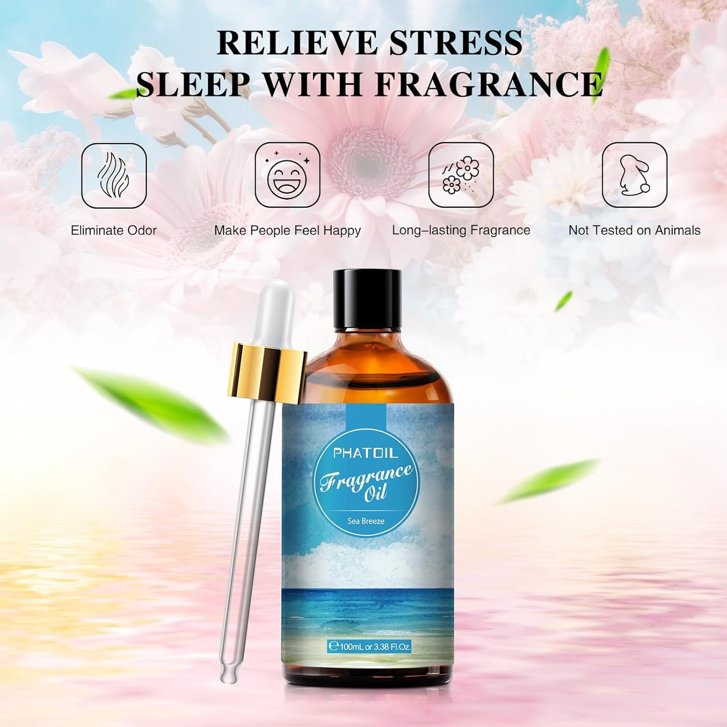 PHATOIL 3.38 FL.OZ Coconut & Vanilla Fragrance Oils for Aromatherapy, Essential Oils for Diffusers for Home, Perfect for Diffuser, Yoga, DIY Candle and Soap Making - 100ml
