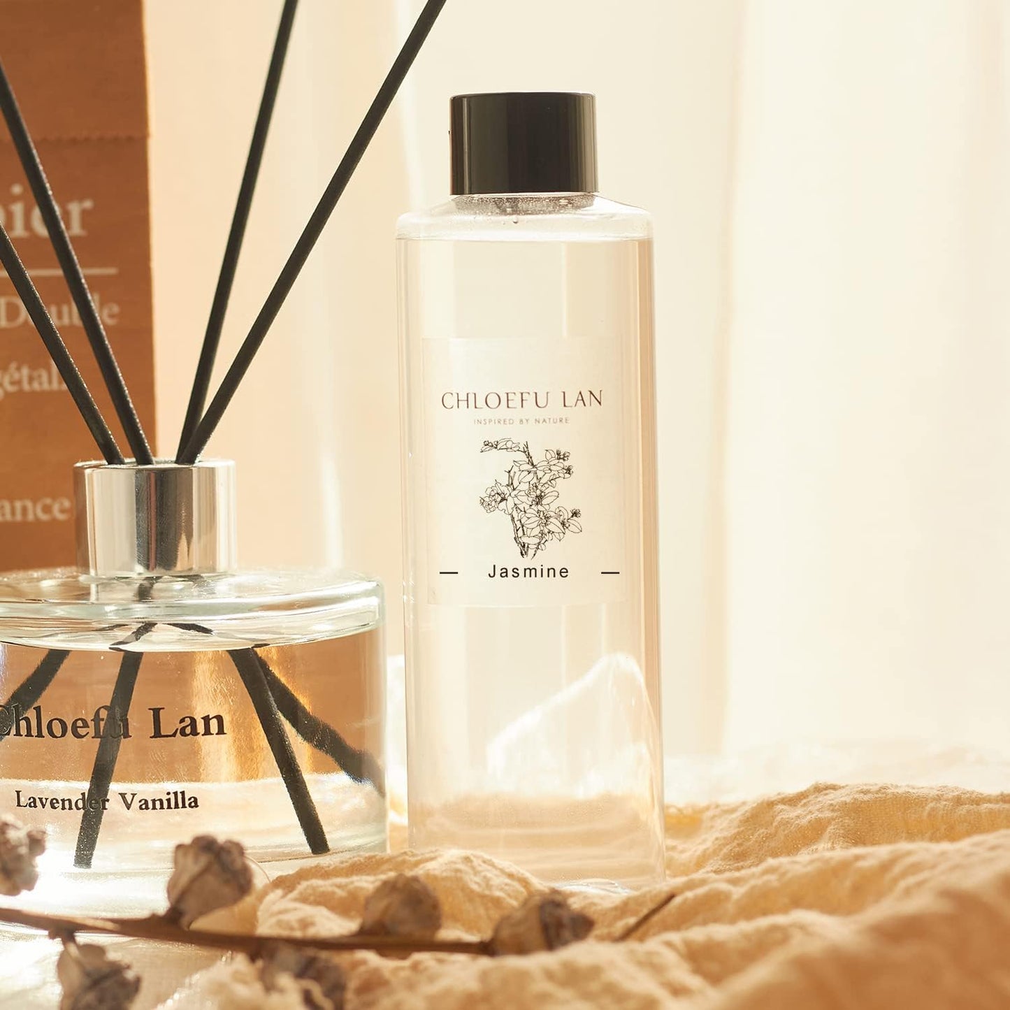 Chloefu LAN Hotel Scented Oil Diffuser Refill 7.05 oz Natural Essential Scented Oil - Best for Aromatherapy, SPA and Home, 0% Alcohol, Unique Blend to Promote Sleep & Relieve Stress