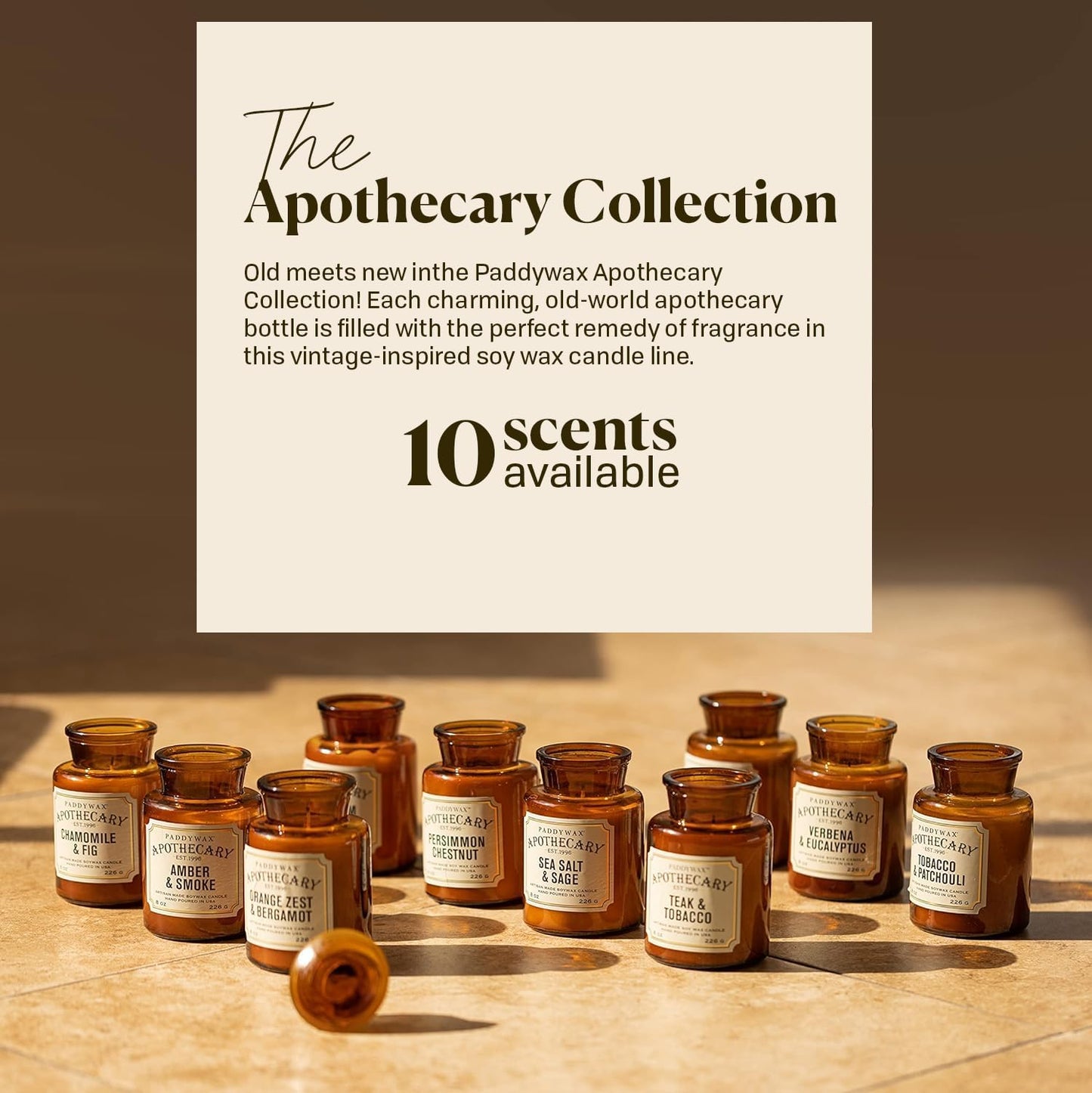 Paddywax Scented Candles Artisan Apothecary Candle, 8-Ounce