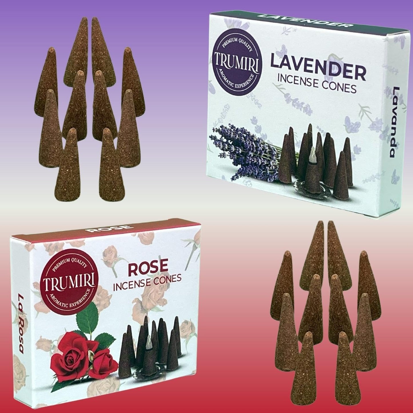 Incense Cones Combo Pack - 10 Cedar 10 Pine Scented Cones