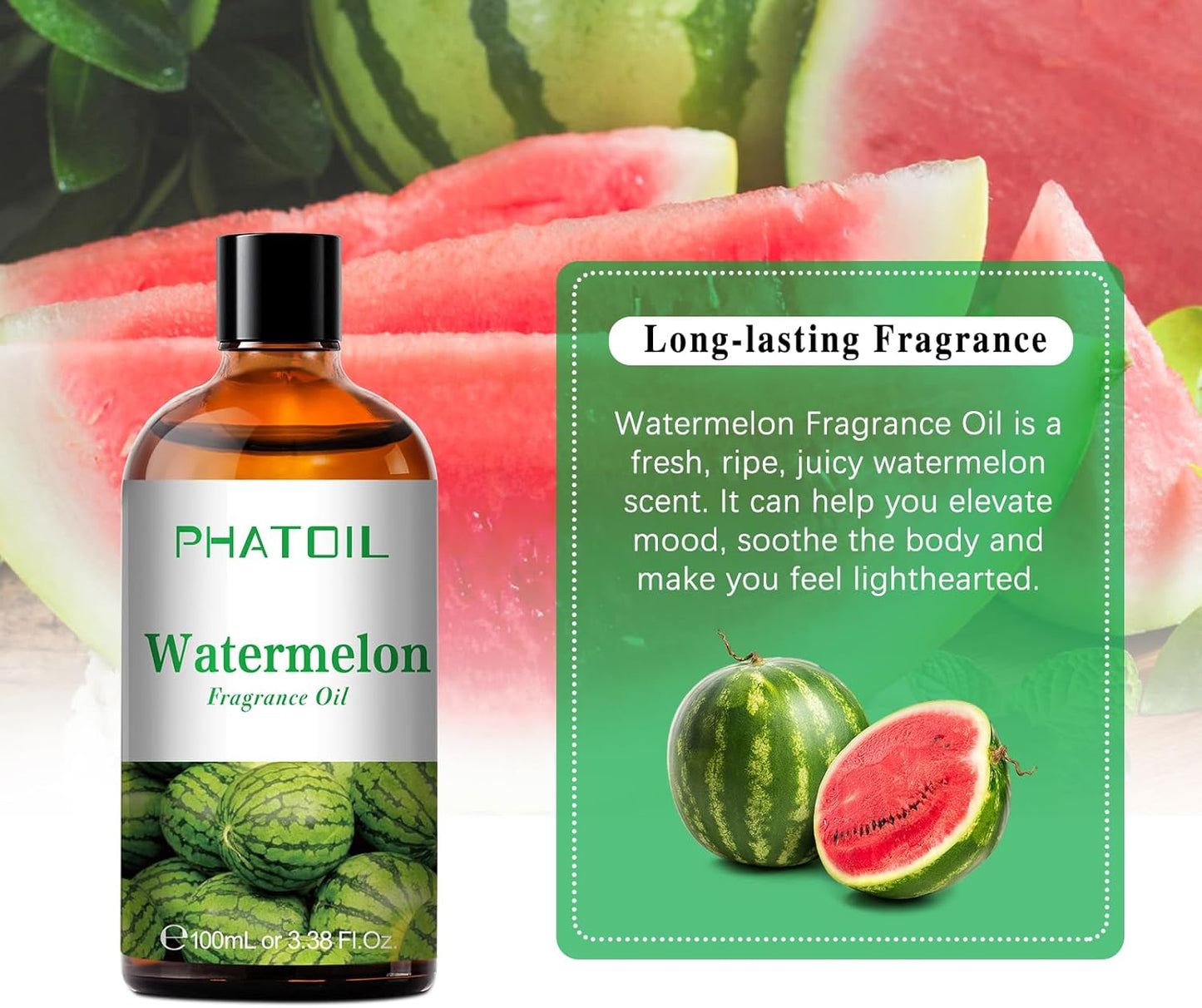 PHATOIL 3.38 FL.OZ Coconut & Vanilla Fragrance Oils for Aromatherapy, Essential Oils for Diffusers for Home, Perfect for Diffuser, Yoga, DIY Candle and Soap Making - 100ml