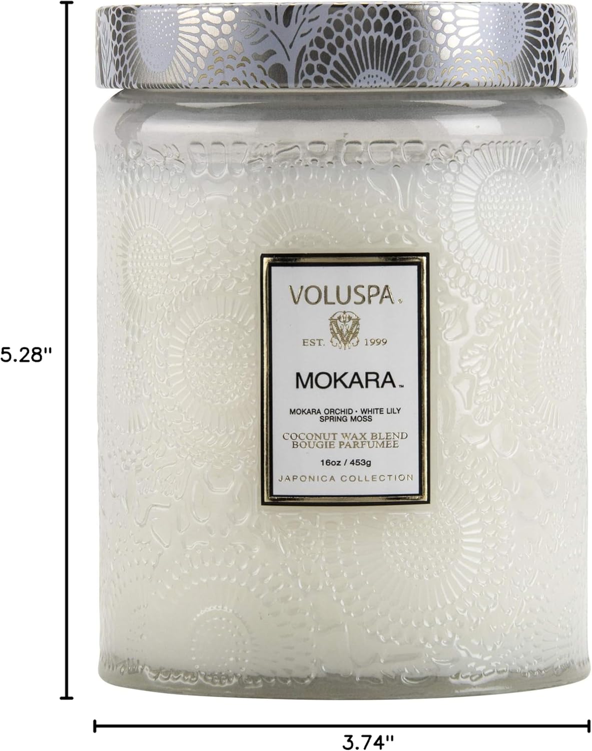 Voluspa Goji Tarocco Orange, Large Candle Jar, 18 oz, 100 Hour Burn Time, All Natural Wicks and Coconut Wax for Clean Burning, Vegan, Poured in the USA