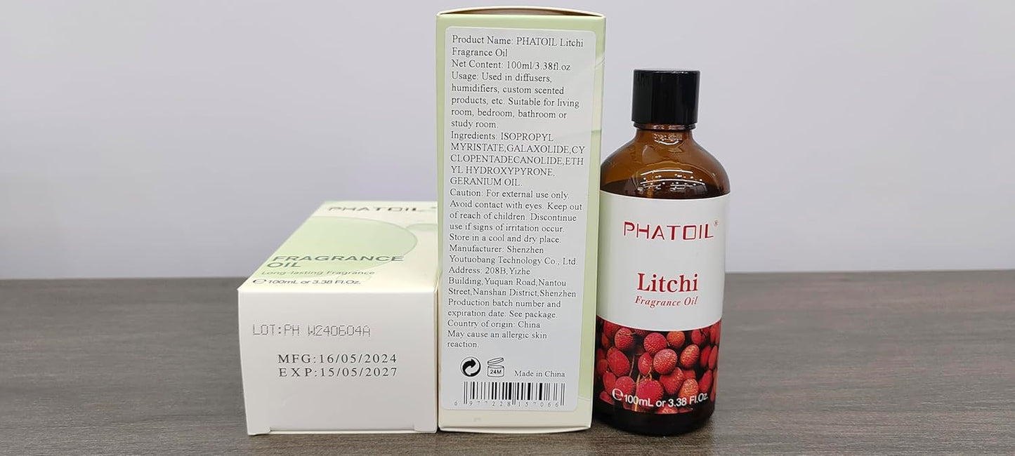 PHATOIL 3.38 FL.OZ Coconut & Vanilla Fragrance Oils for Aromatherapy, Essential Oils for Diffusers for Home, Perfect for Diffuser, Yoga, DIY Candle and Soap Making - 100ml