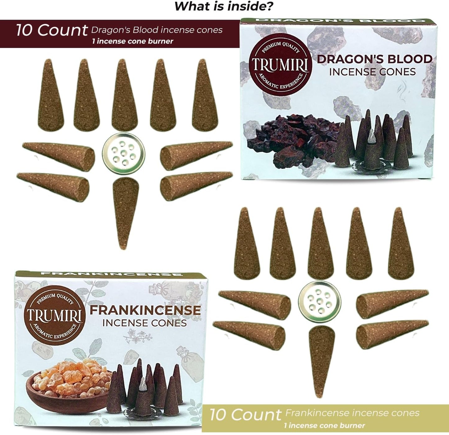 Incense Cones Combo Pack - 10 Cedar 10 Pine Scented Cones