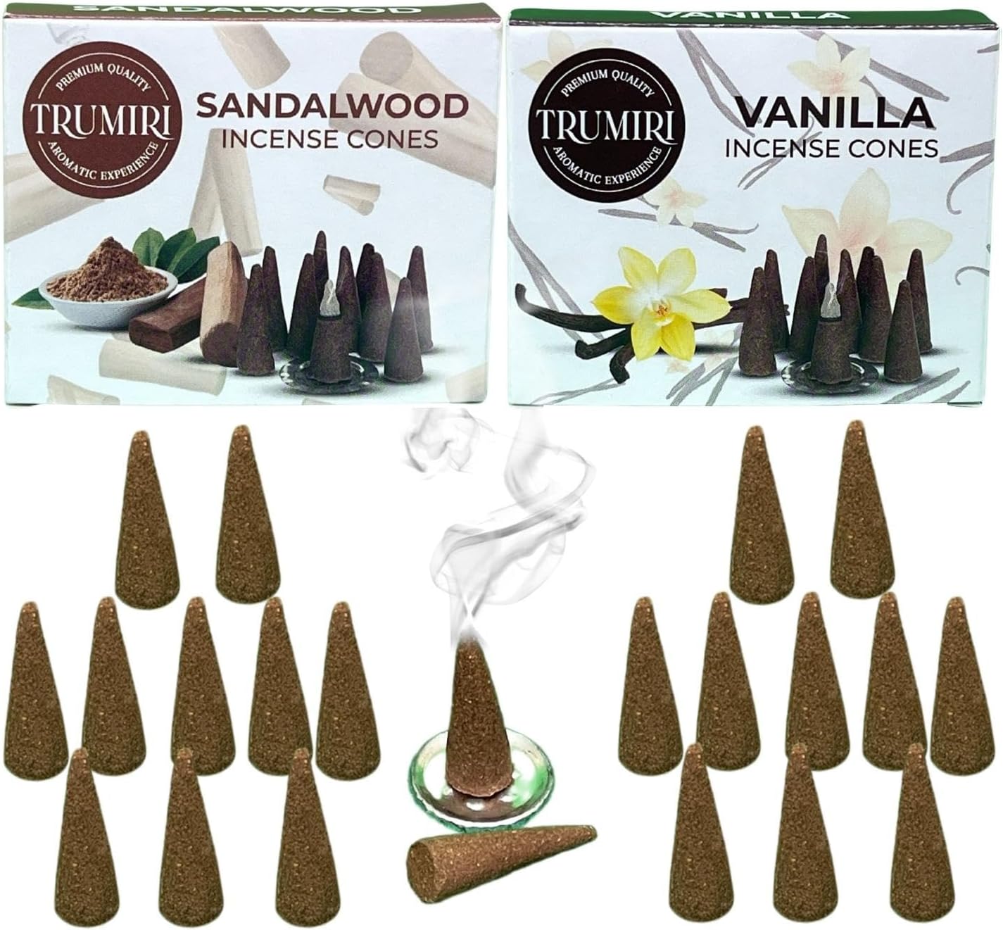 Incense Cones Combo Pack - 10 Cedar 10 Pine Scented Cones