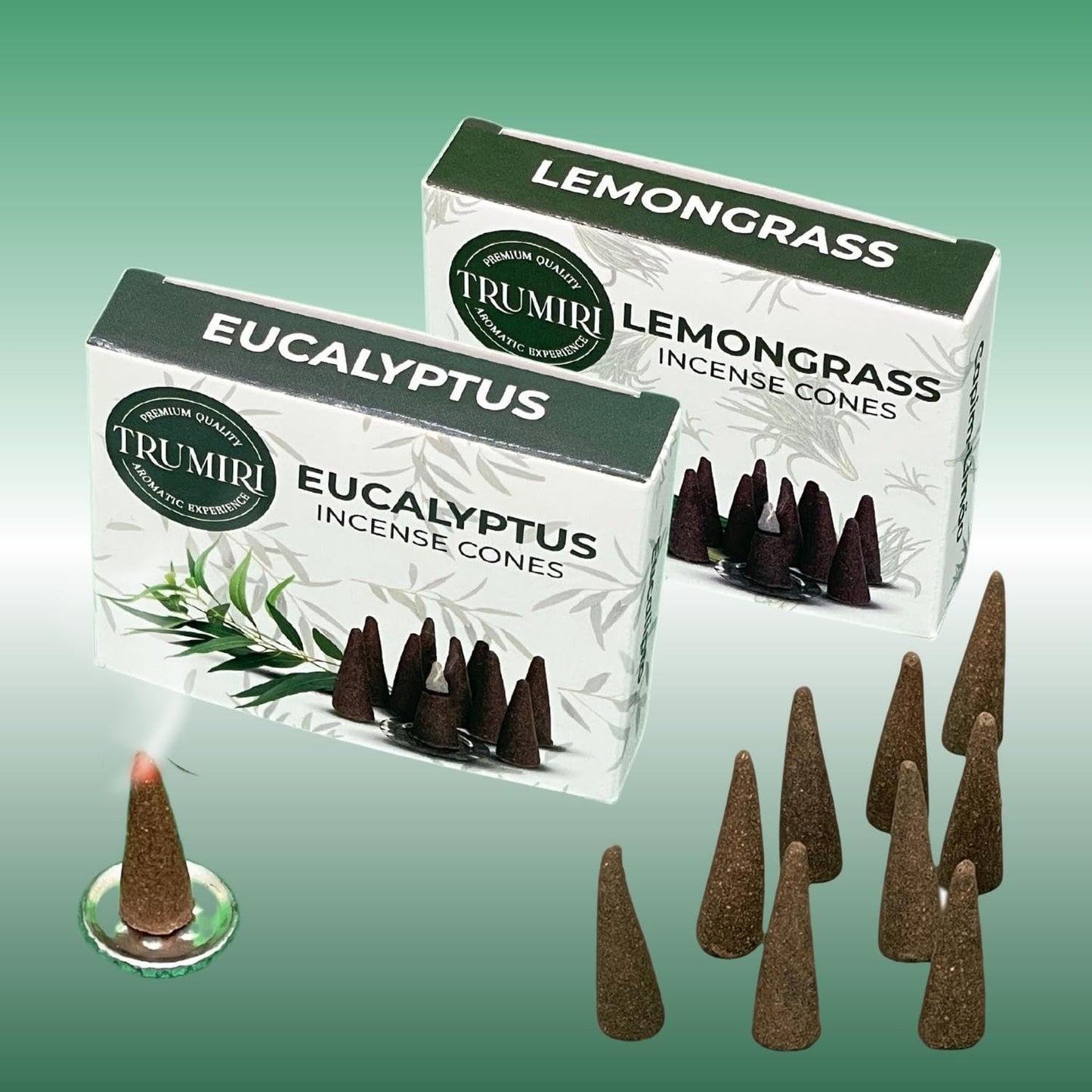Incense Cones Combo Pack - 10 Cedar 10 Pine Scented Cones