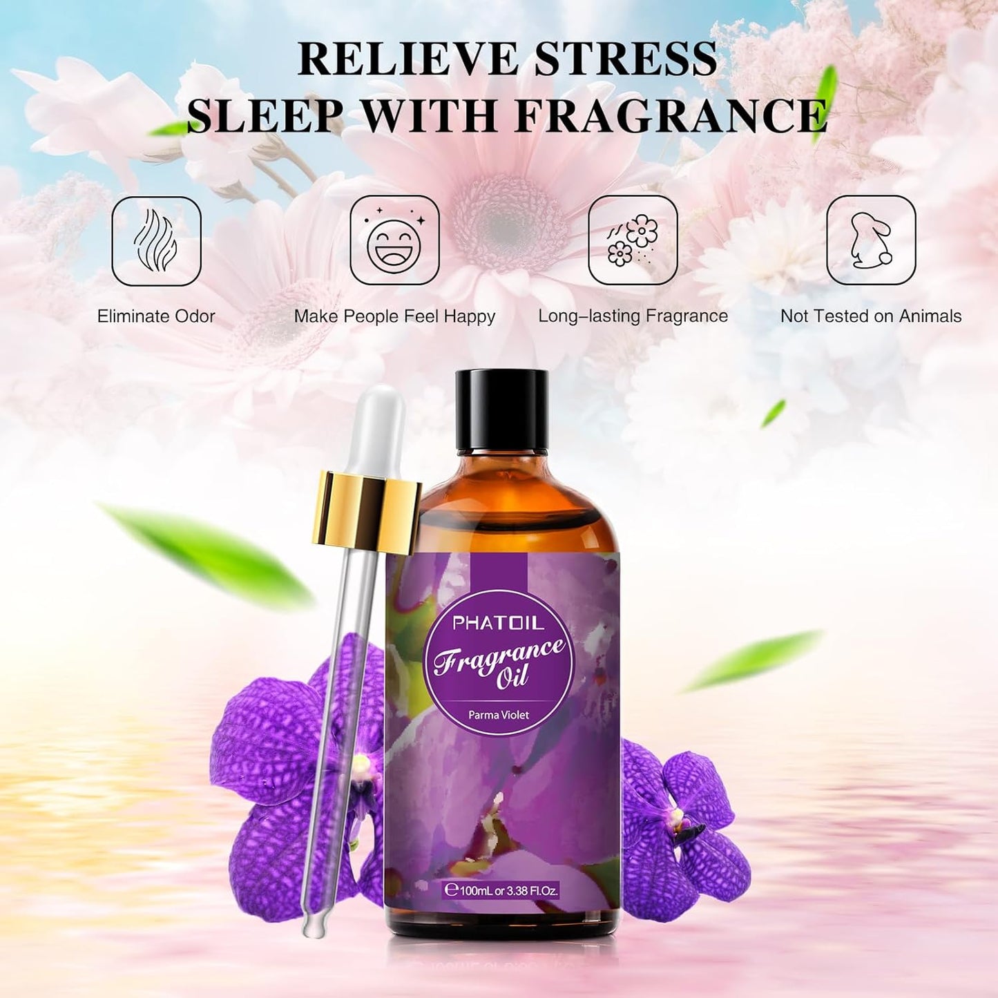 PHATOIL 3.38 FL.OZ Coconut & Vanilla Fragrance Oils for Aromatherapy, Essential Oils for Diffusers for Home, Perfect for Diffuser, Yoga, DIY Candle and Soap Making - 100ml