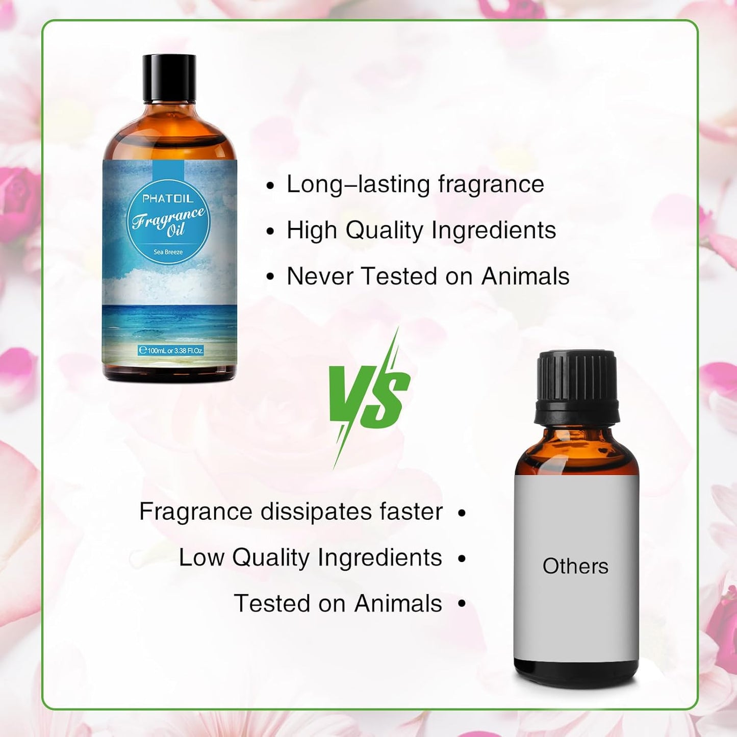 PHATOIL 3.38 FL.OZ Coconut & Vanilla Fragrance Oils for Aromatherapy, Essential Oils for Diffusers for Home, Perfect for Diffuser, Yoga, DIY Candle and Soap Making - 100ml