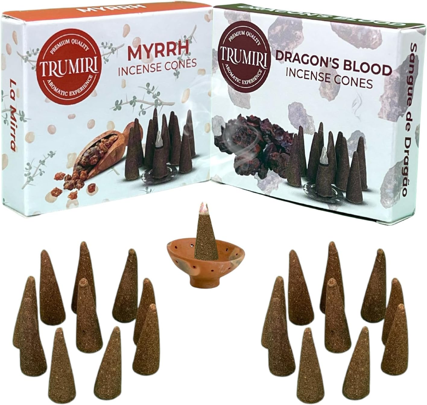 Incense Cones Combo Pack - 10 Cedar 10 Pine Scented Cones