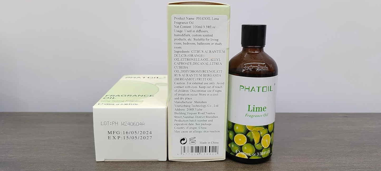 PHATOIL 3.38 FL.OZ Coconut & Vanilla Fragrance Oils for Aromatherapy, Essential Oils for Diffusers for Home, Perfect for Diffuser, Yoga, DIY Candle and Soap Making - 100ml