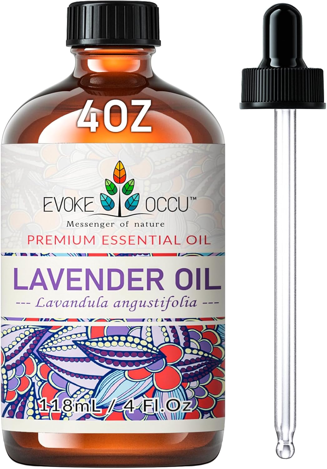 EVOKE OCCU 4 Fl Oz Vanilla Essential Oil, Pure Vanilla Oil for Diffuser, Skin, Humidifier and Relaxation - 118ML