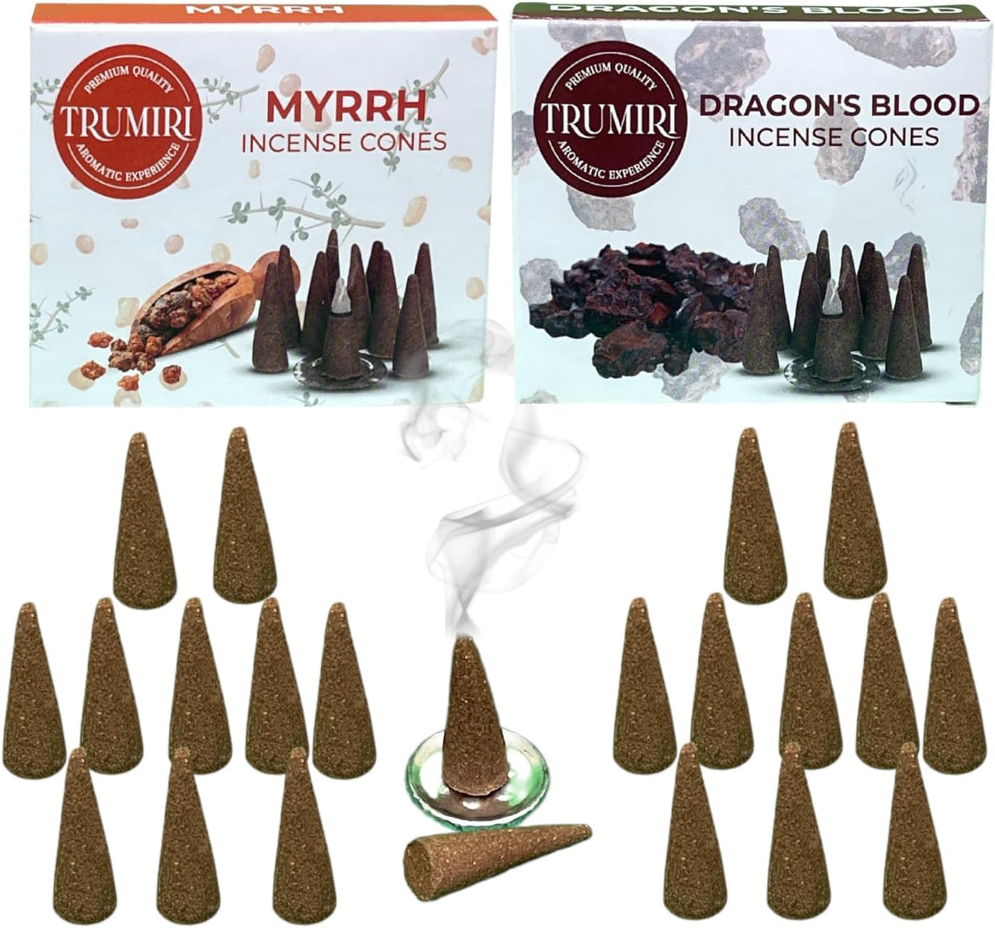 Incense Cones Combo Pack - 10 Cedar 10 Pine Scented Cones