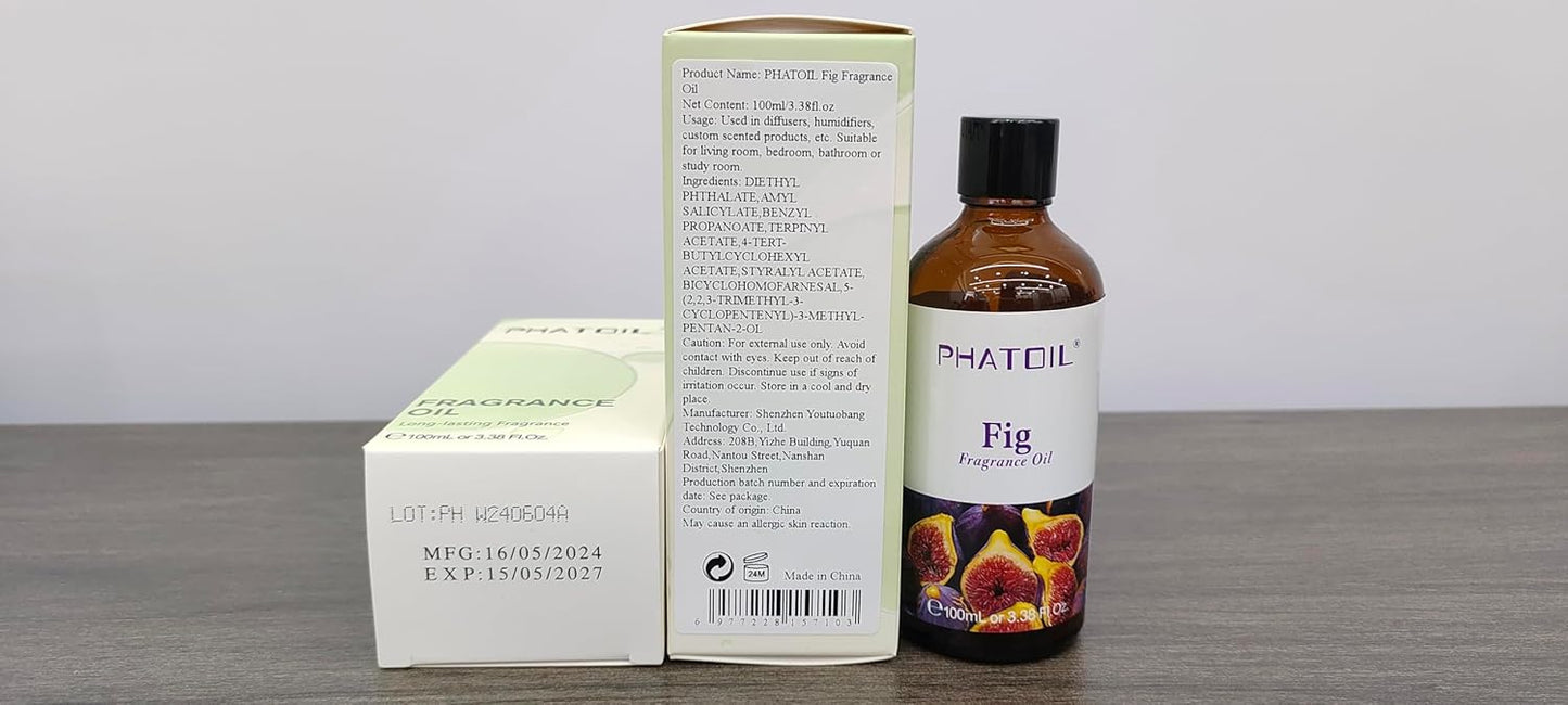 PHATOIL 3.38 FL.OZ Coconut & Vanilla Fragrance Oils for Aromatherapy, Essential Oils for Diffusers for Home, Perfect for Diffuser, Yoga, DIY Candle and Soap Making - 100ml