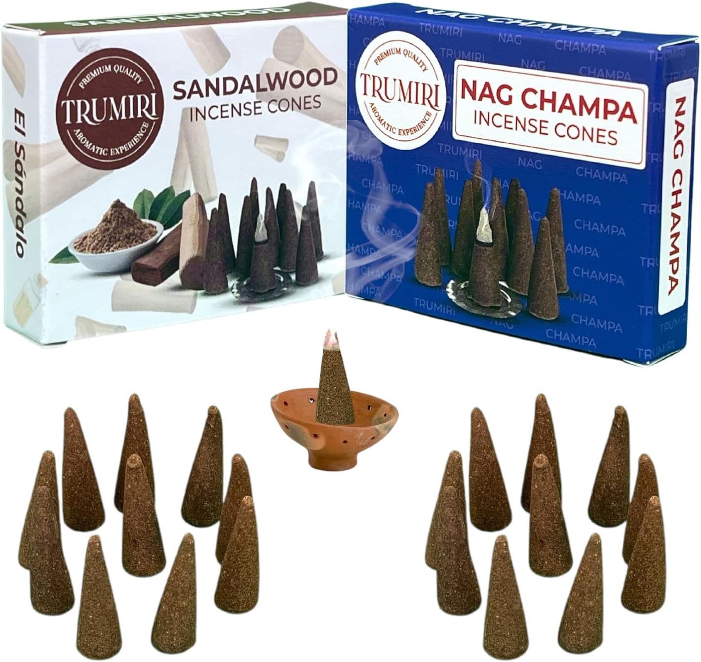 Incense Cones Combo Pack - 10 Cedar 10 Pine Scented Cones