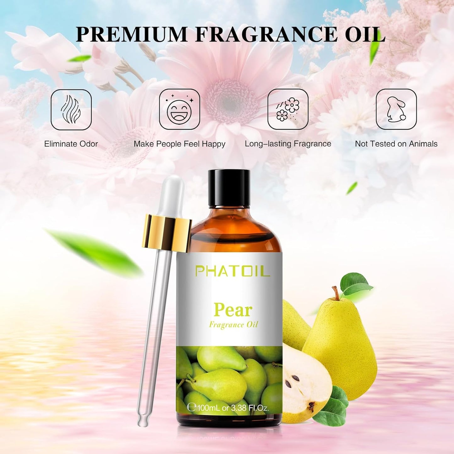 PHATOIL 3.38 FL.OZ Coconut & Vanilla Fragrance Oils for Aromatherapy, Essential Oils for Diffusers for Home, Perfect for Diffuser, Yoga, DIY Candle and Soap Making - 100ml