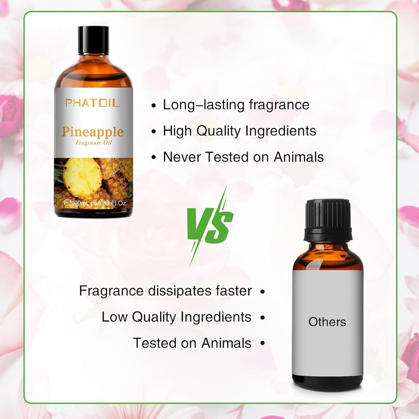 PHATOIL 3.38 FL.OZ Coconut & Vanilla Fragrance Oils for Aromatherapy, Essential Oils for Diffusers for Home, Perfect for Diffuser, Yoga, DIY Candle and Soap Making - 100ml