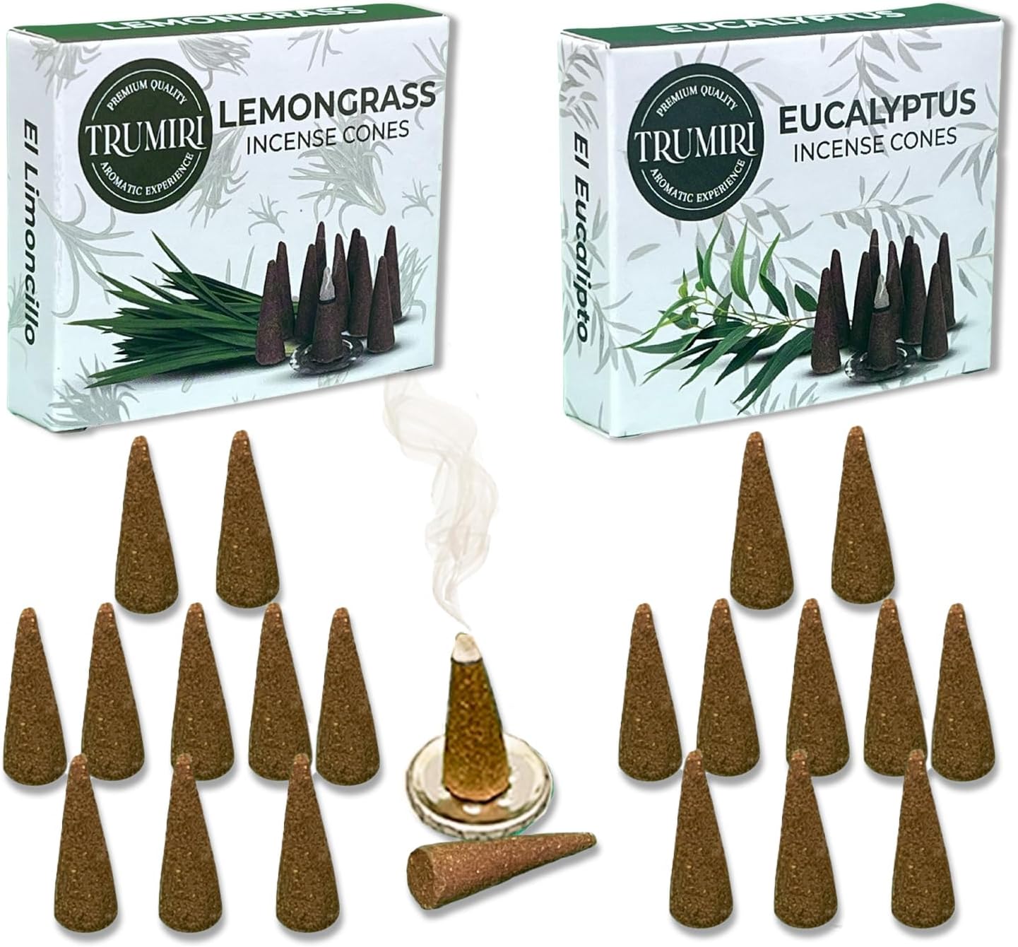 Incense Cones Combo Pack - 10 Cedar 10 Pine Scented Cones