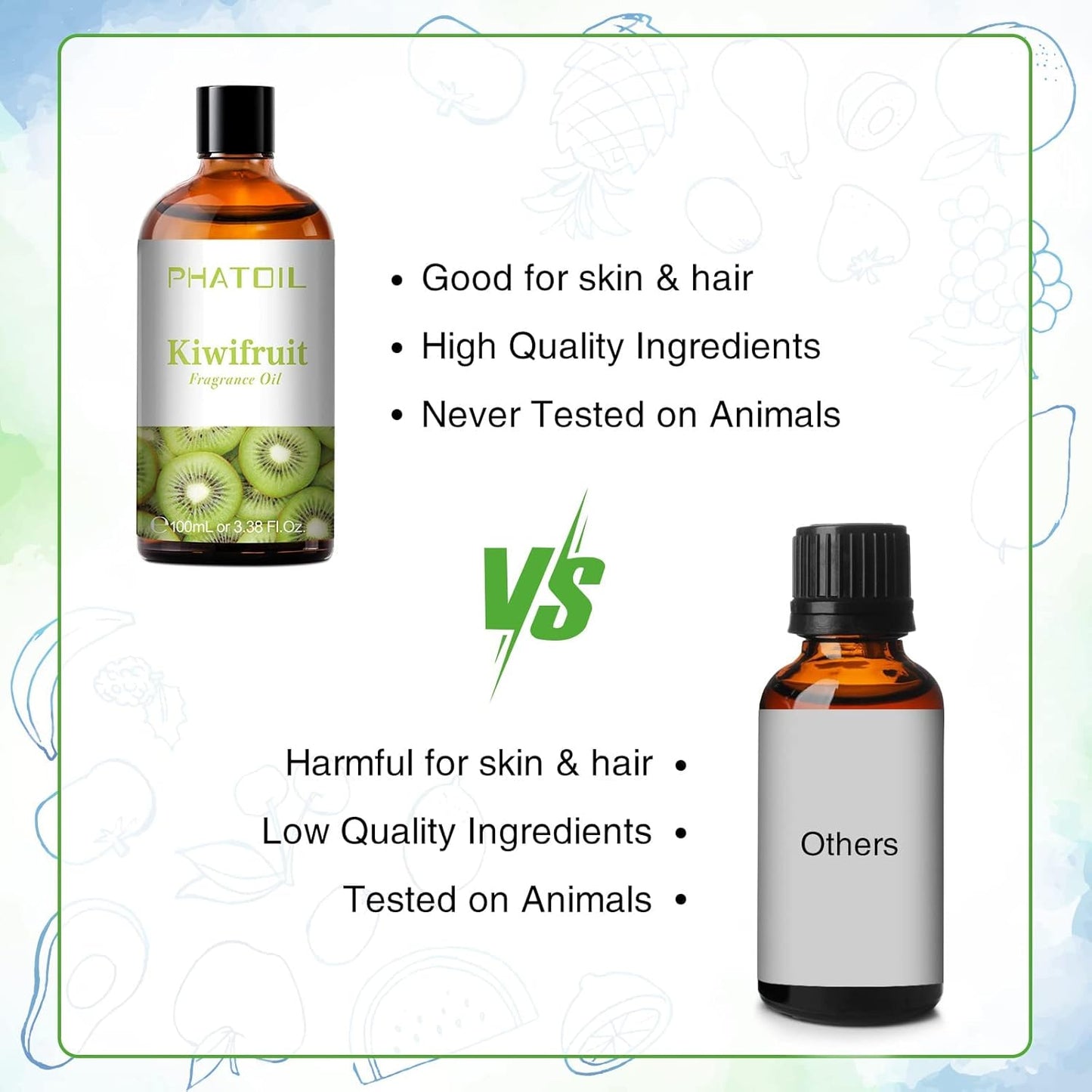 PHATOIL 3.38 FL.OZ Coconut & Vanilla Fragrance Oils for Aromatherapy, Essential Oils for Diffusers for Home, Perfect for Diffuser, Yoga, DIY Candle and Soap Making - 100ml