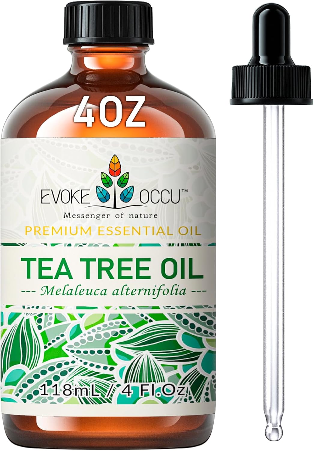 EVOKE OCCU 4 Fl Oz Vanilla Essential Oil, Pure Vanilla Oil for Diffuser, Skin, Humidifier and Relaxation - 118ML