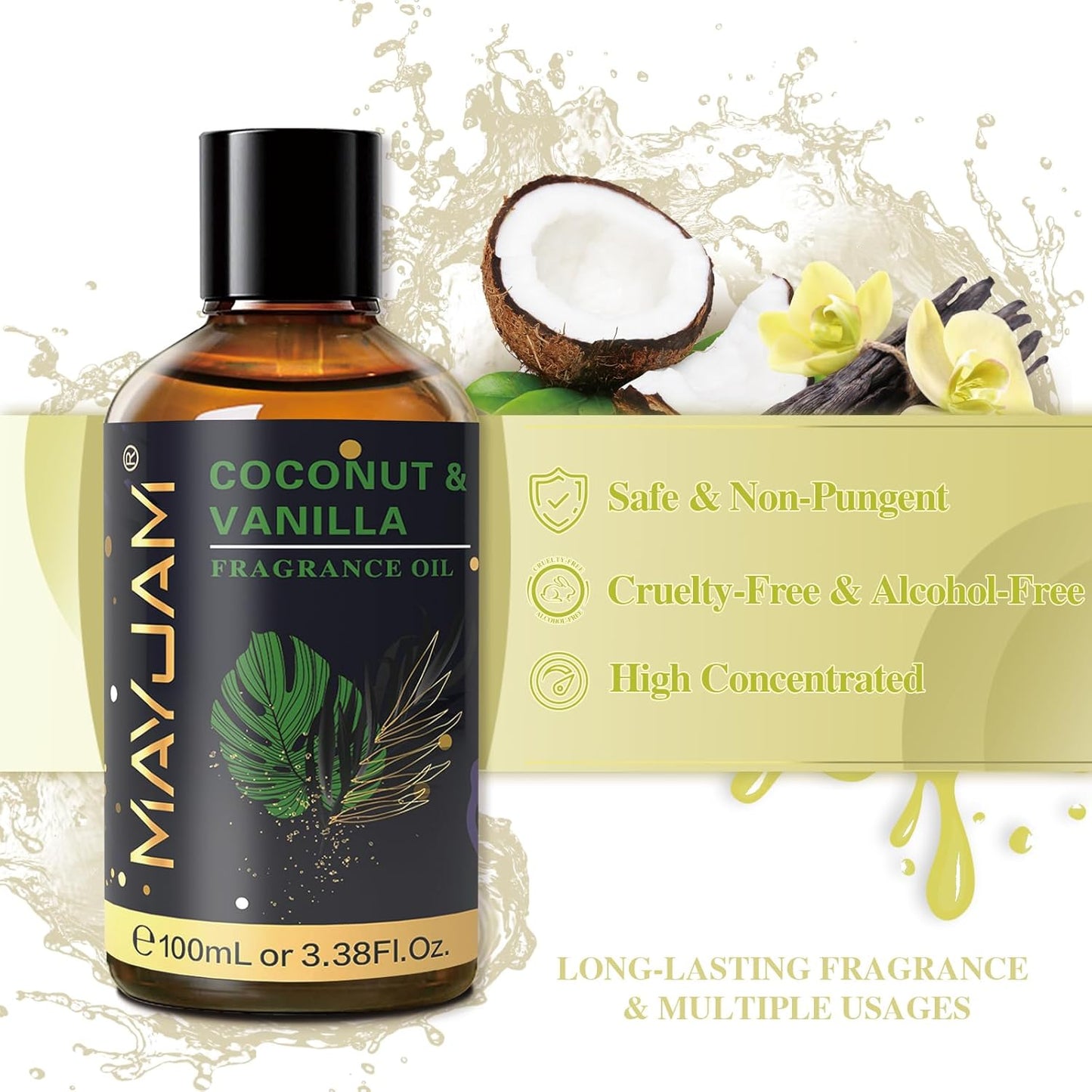 MAYJAM Essential Oil for Diffusers, Essential Oil with Premium Glass Dropper