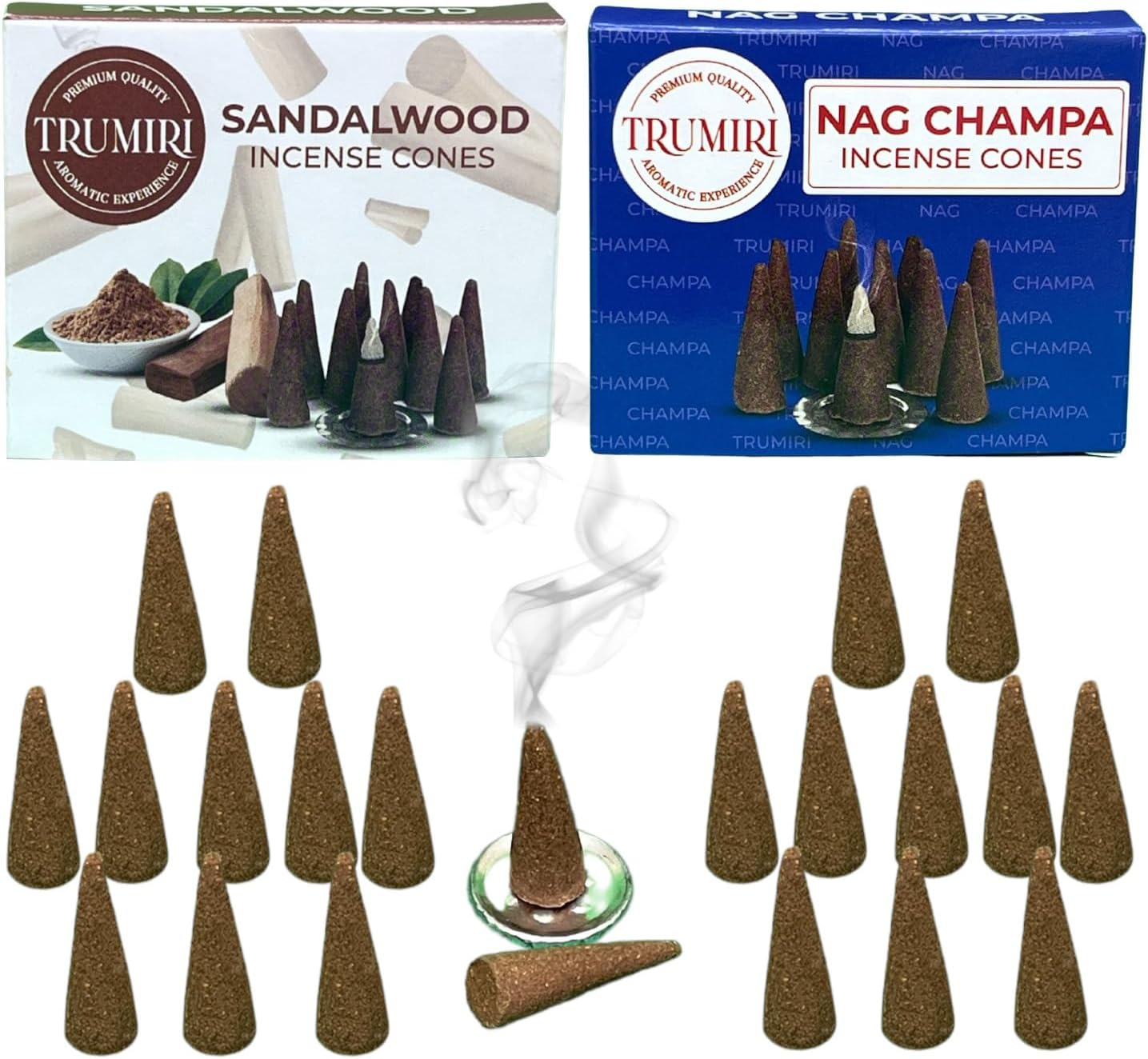 Incense Cones Combo Pack - 10 Cedar 10 Pine Scented Cones