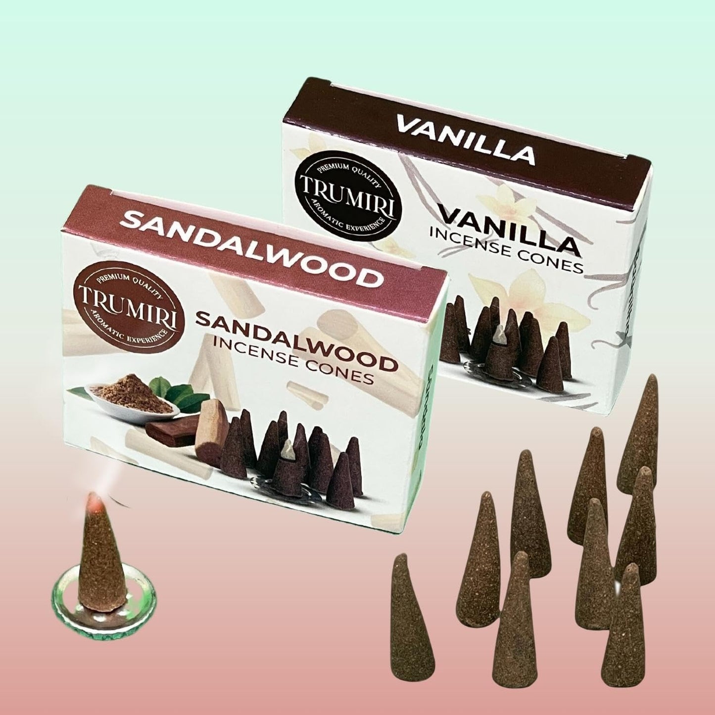 Incense Cones Combo Pack - 10 Cedar 10 Pine Scented Cones