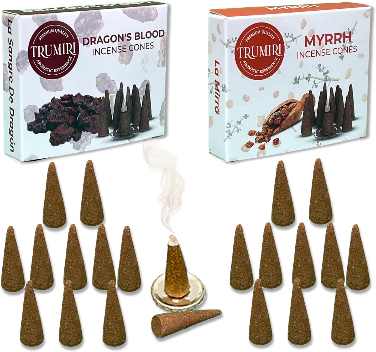 Incense Cones Combo Pack - 10 Cedar 10 Pine Scented Cones