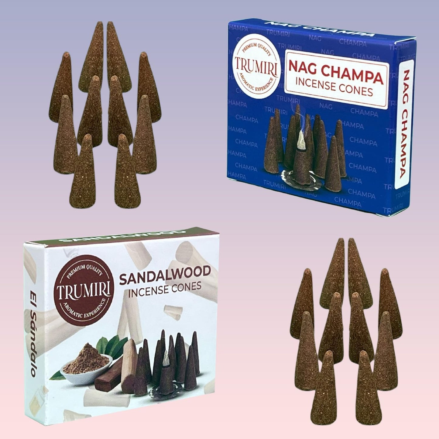 Incense Cones Combo Pack - 10 Cedar 10 Pine Scented Cones