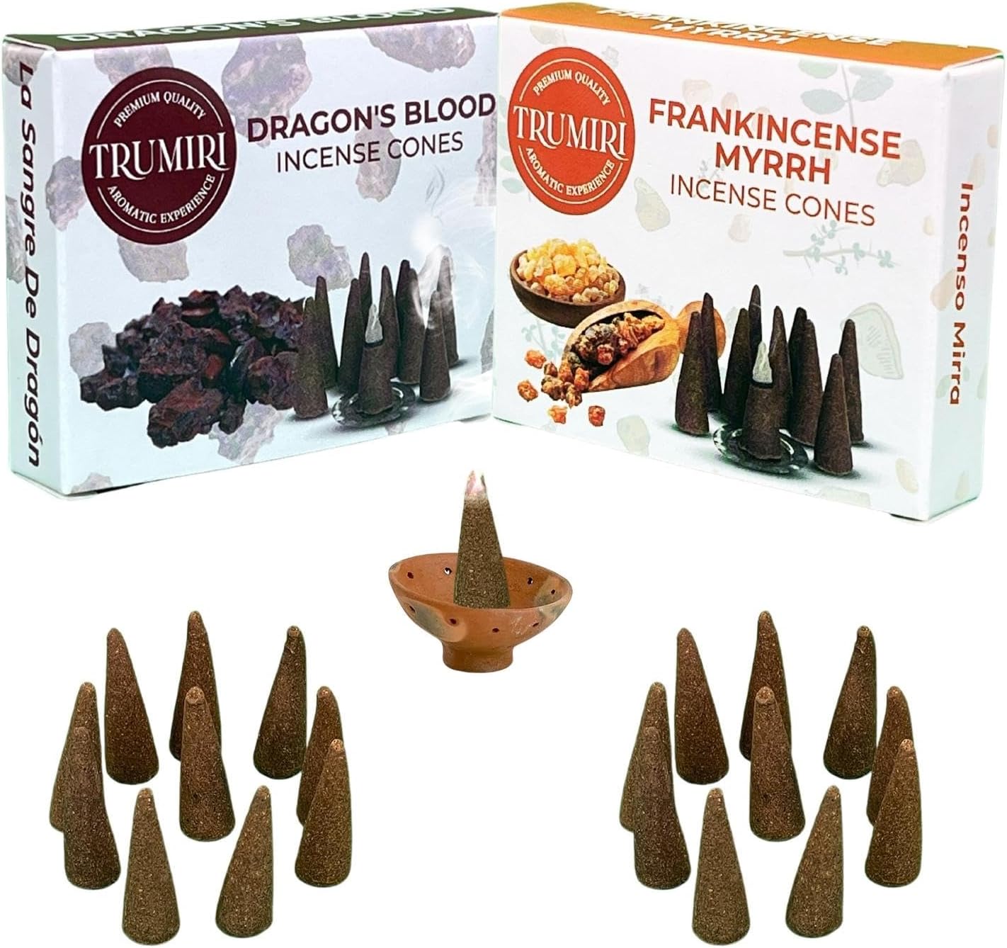Incense Cones Combo Pack - 10 Cedar 10 Pine Scented Cones