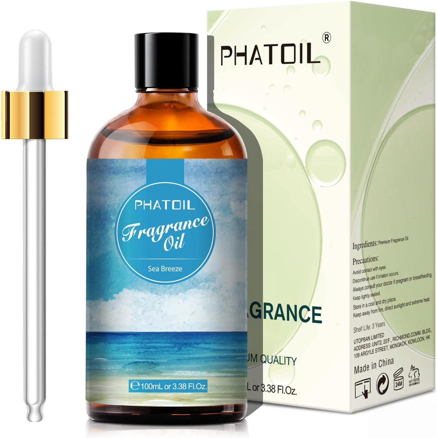 PHATOIL 3.38 FL.OZ Coconut & Vanilla Fragrance Oils for Aromatherapy, Essential Oils for Diffusers for Home, Perfect for Diffuser, Yoga, DIY Candle and Soap Making - 100ml