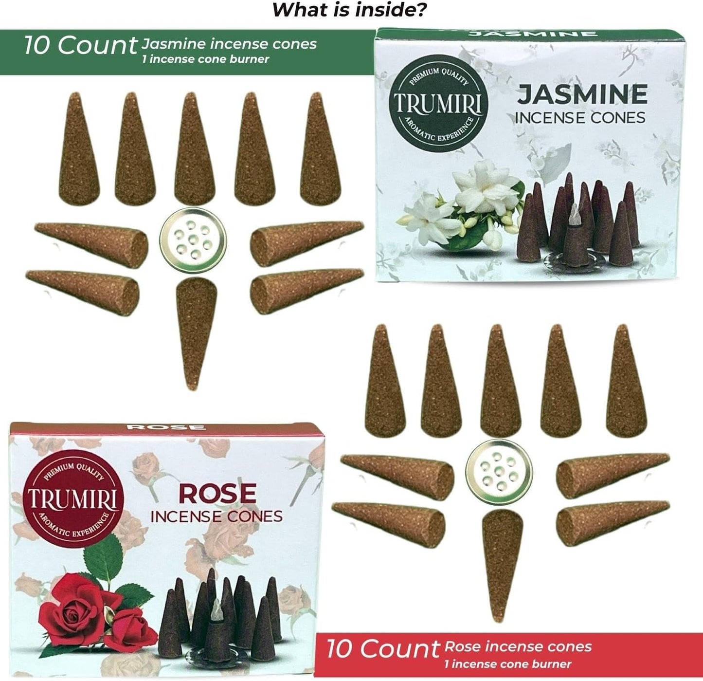 Incense Cones Combo Pack - 10 Cedar 10 Pine Scented Cones