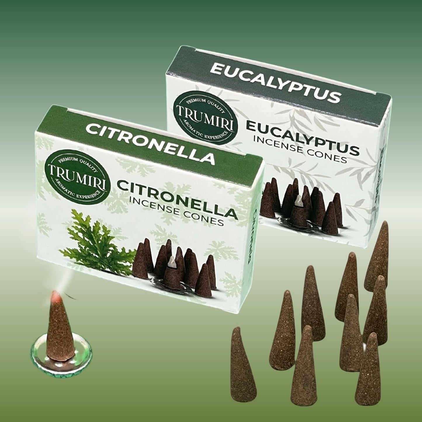 Incense Cones Combo Pack - 10 Cedar 10 Pine Scented Cones