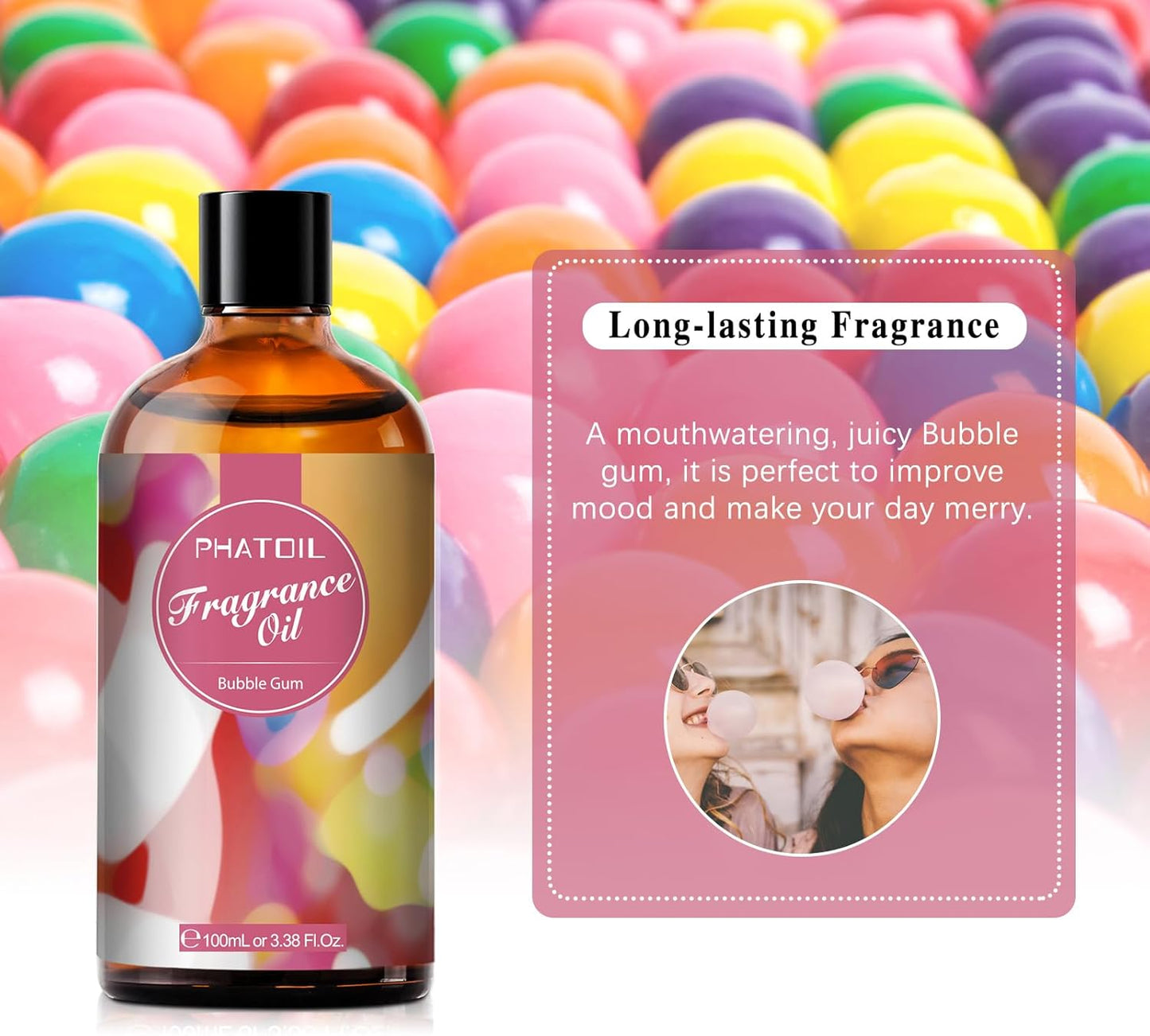 PHATOIL 3.38 FL.OZ Coconut & Vanilla Fragrance Oils for Aromatherapy, Essential Oils for Diffusers for Home, Perfect for Diffuser, Yoga, DIY Candle and Soap Making - 100ml