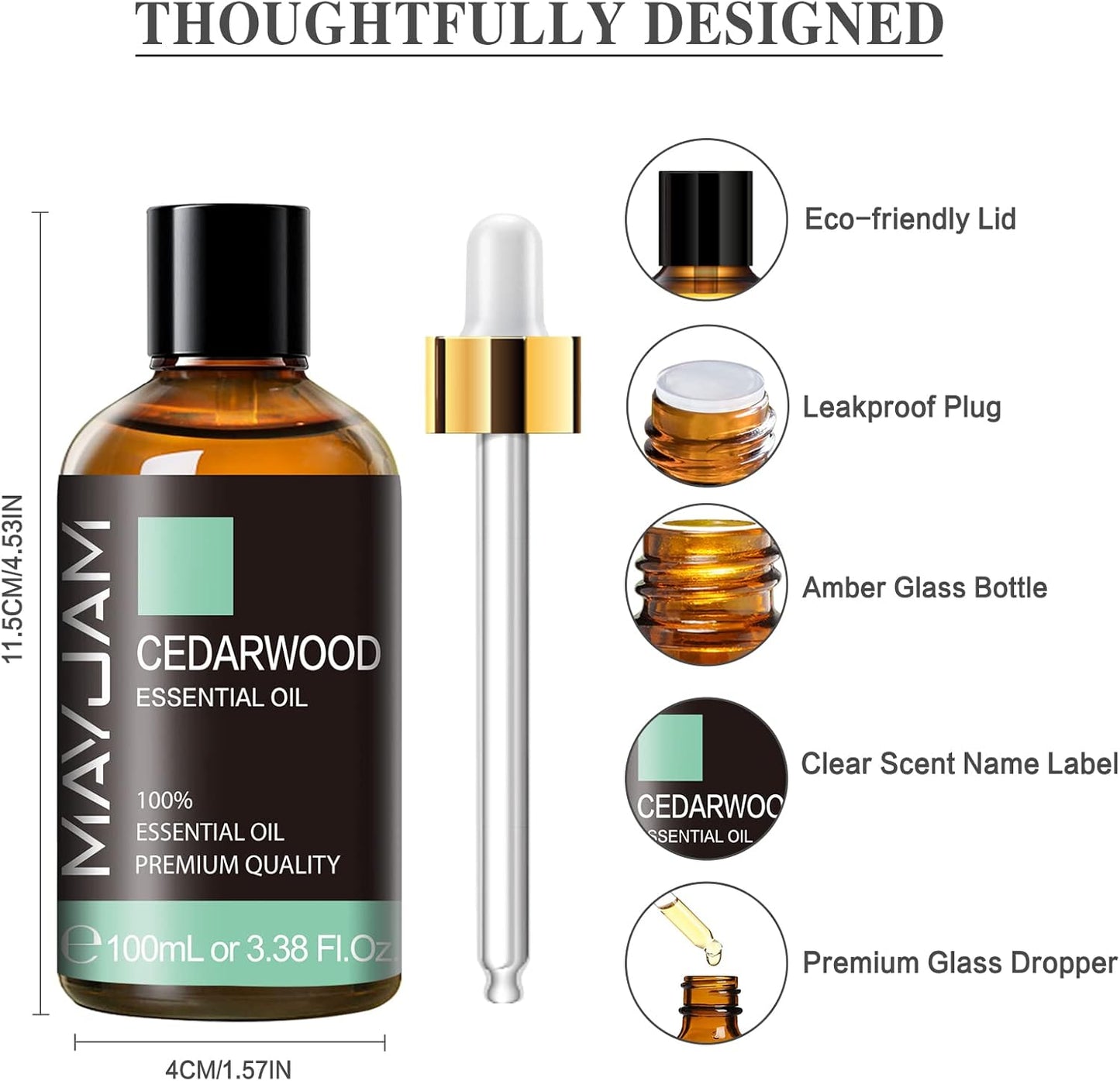 MAYJAM Essential Oil for Diffusers, Essential Oil with Premium Glass Dropper